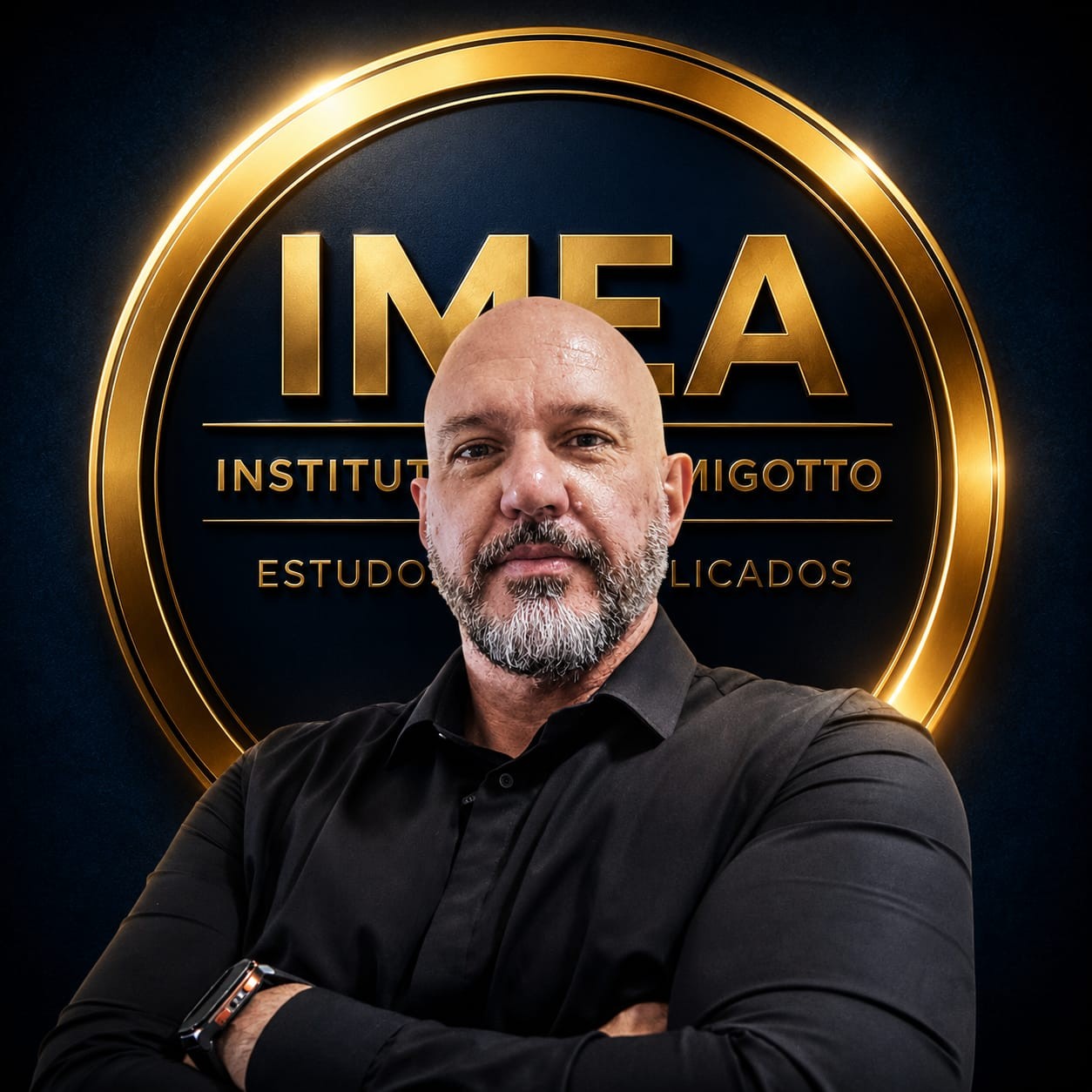 Fábio Ricardo Migotto diante do selo IMEA